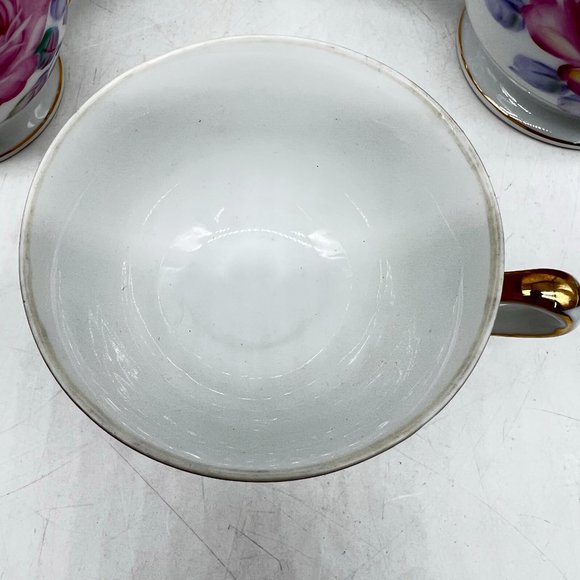 21 Pc Occupied Japan Tea Set Made 45-52 By Corona Large Floral Vintage Hand Pain - Picture 8 of 16